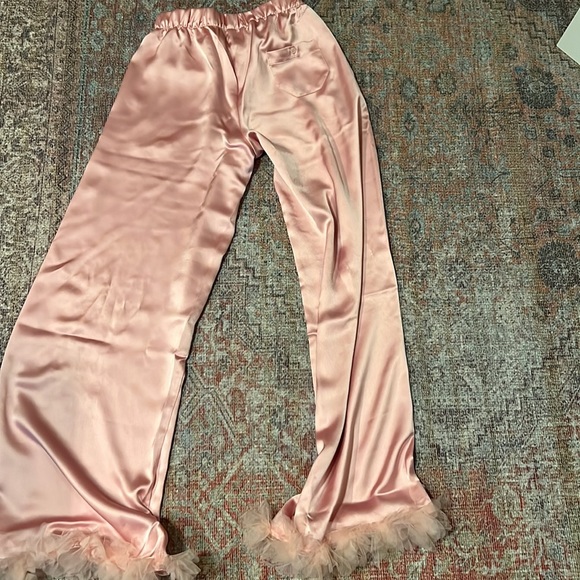 NWT For Love & Lemons pink pajama set with ruffles size XS - Picture 7 of 7